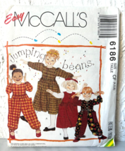 McCall's Jumping Beans Dress-Jumper-Jumpsuit Sewing Pattern 6186 Girls 4-6 Uncut - $9.45