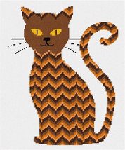 Pepita Needlepoint Canvas: Bargello Cat, 10&quot; x 12&quot; - £67.48 GBP+