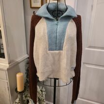 BDG Urban Outfitters M Colorblock Half Zip Sweater Y2K Preppy Soft Grung... - $37.62