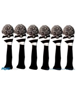 NEW 3 5 7 9 11 13 BLACK WHITE KNIT golf clubs Headcover Headcovers Set R... - $1,591.30 MXN