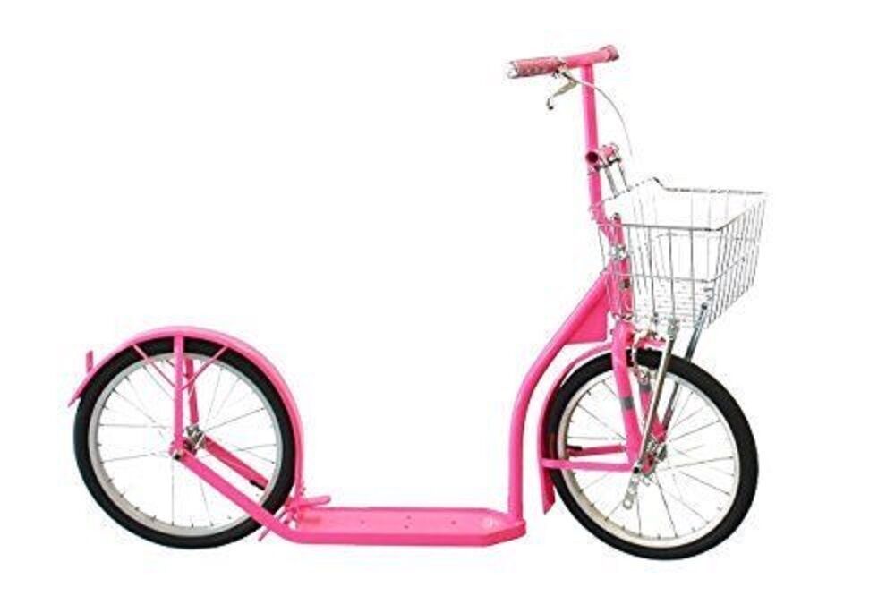 16&quot; AMISH KICK SCOOTER ~ HOT PINK ~ Foot Bike with Basket Handbrake MADE... - $329.27