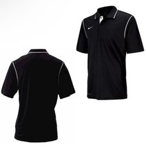 Nike Men&#39;s size Large Dri-Fit Golf Black Short Sleeve Shirt 100% Polyester - £16.07 GBP