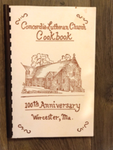 Concordia Lutheran Church Cookbook - 100th Anniversary - Worcester, Mass. - £14.06 GBP