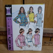 Vintage 1973 McCalls 3550 Pattern Misses Set of Blouses sz 18 Bust 40 Uncut - $23.17