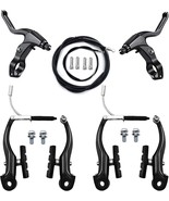 Hmseng Complete Bike Brakes Set, Black, Universal Bike Brake, Front And ... - £25.29 GBP