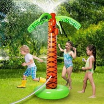 Inflatable Palm Tree Yard Sprinkler Toy, Outdoor Kids Water Spray Summer... - $361.28 MXN