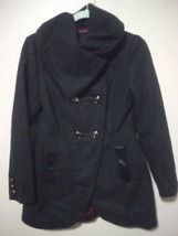 Dollhouse Outerwear Dark Gray Winter Pea Coat ~Lined ~ Women&#39;s  - £49.67 GBP