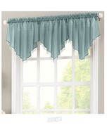 Erica Sheer Crushed Voile Valance Mineral Teal 51&quot;Wx24&quot;L 100% Polyester - $270.65 MXN