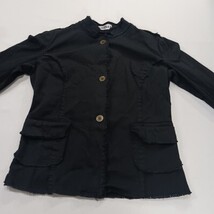 Yilishi Women's Black Cotton Blend Full Button Denim Jacket Size XL Chest 41 image 13