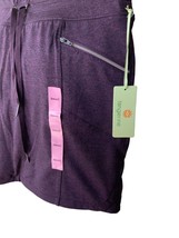Tangerine Ladies Elastic Waist Pockets Knit Skort Color Plum Heather Size Nwt S - £37.00 GBP