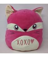 Squishmallow Fern The Fox Valentines Day Plush 12&quot; Pink XOXO Cute VTG Clean - £11.60 GBP