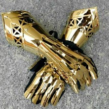 Medieval Warrior Metal Gothic Knight Style Gauntlets Functional Armor Gloves - £96.67 GBP