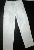 New NWT P.A.R.O.S.H. Mens S White Cotton Cargo Pants Tall Parosh Designe... - £231.99 GBP