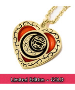 Helluva Boss Stolas Grimoire Seal Heart Necklace Gold Limited Edition Of... - $89.99