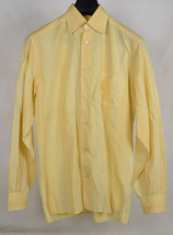 Ermenegildo Zegna Dress Shirt Plaid Yellow Button Down LS Top M Mens - $49.50