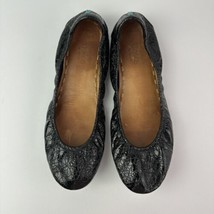 Tieks by Gavrieli Obsidian Black Croc Patent Leather Ballet Flats Size 10 - $90.24
