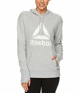 Reebok Gray Heather Logo Radiant Hoodie - Size X-Small - €24,04 EUR