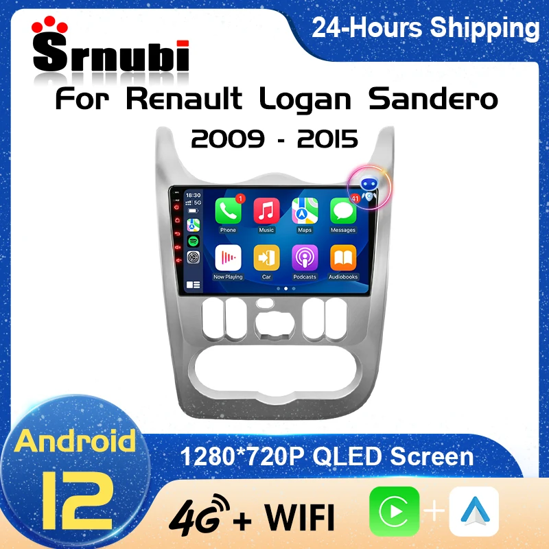 2Din 4G Android 12 Car Radio Multimedia Video Player For Renault Logan 1 Sandero - £86.64 GBP+