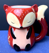Cute Sweetie Fox Figural Ceramic Mug Streamline Imagined 4.5&quot; 12oz - £10.16 GBP
