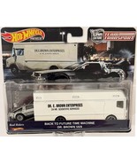Custom Hot Wheels Team Transport Back To The Future Delorean Dr. Brown w... - $166.21