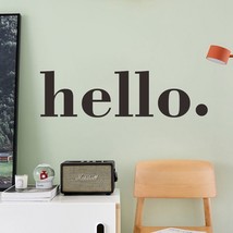 2 Pack - New Awesome Big Beautiful Hello Decal Wall Sticker - Black - £27.07 GBP