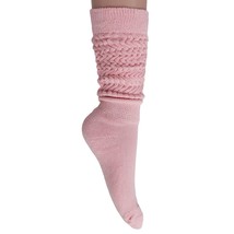 Red Cotton Slouch Socks Made in USA 1 PAIR Size 9 to 11 - $9.89