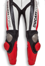 DUCAT COURSE BIKER  MOTORCYCLE LEATHER ARMOURED TROUSER MOTORBIKE LEATHE... - $179.00
