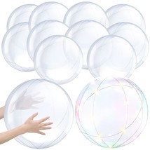 12 Pieces Inflatable Clear Beach Ball Inflatable Clear Balloons Transpar... - £29.29 GBP
