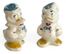 Vintage Leeds Ceramic Donald Duck Salt &amp; Pepper (Circa 1940&#39;s) - $8.58