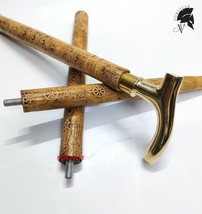 Antique vintage wooden walking stick cane for men women seniors old people gift - £29.20 GBP