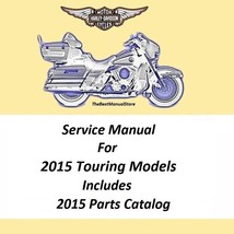 2015 Harley Davidson Touring Models Service Manual &amp; 2015 Parts Catalog - £20.42 GBP