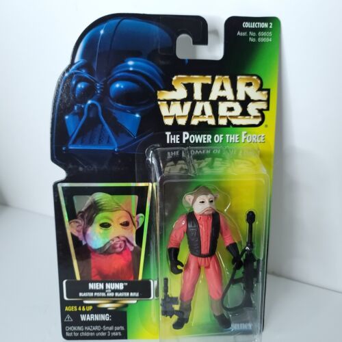 Star Wars Power of the Force POTF Green Card Figure Nien Nunb NEW Blaster Pistol - $17.81