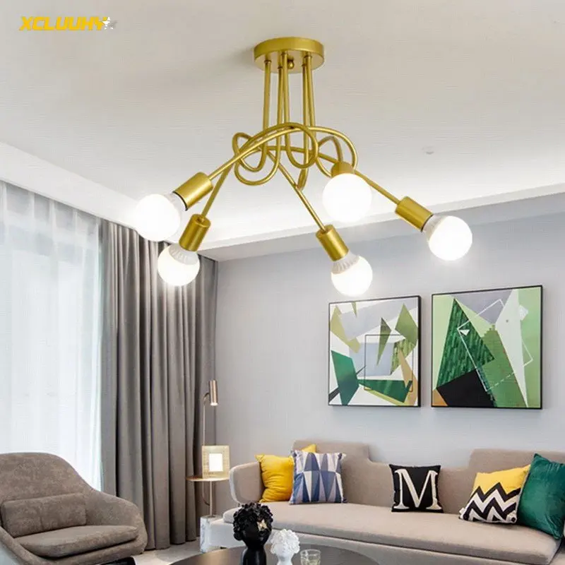 Ure hanging light height adjustable gold black pendant lighting for living room bedroom thumb200