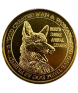 Vintage North Shore Animal League Dog Cat Gold Color Coin - £11.72 GBP