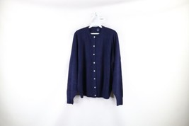 Vintage 90s Streetwear Womens Large Blank Cashmere Knit Button Cardigan Sweater - £93.41 GBP