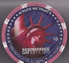 $5 Hard Rock Hotel Vegas Casino Chip Independence Day 2010 - $9.95