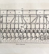 Corn Mill Machine Woodcut 1852 Victorian Industrial Print Drawing 2 DWS1C - £29.86 GBP