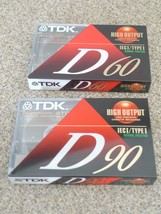 New ONE D-60 and ONE D-90 TDK High Output Blank Audio Cassette Tape - £7.37 GBP