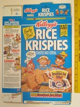 MT Kellogg&#39;s Cereal Box 1995 Rice Krispies BREAKFAST SET OFFER Z108-6 - £13.34 GBP