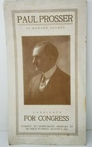 Antique 1912 Paul Prosser Howard County Missouri Congress Cardboard Wind... - £14.90 GBP