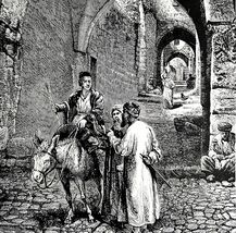 Street Scene In Jerusalem 1909 Wood Engraving The Life Of Christ Religio... - $14.62