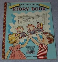 Children&#39;s Vintage Bonnie Book Picture Sticker Story Book No 4414 - £5.50 GBP