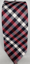 Original Penguin Plaid Tie Mens Red Navy White Check - $19.79