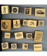17 Auto Related Rubber Stamps Unused Texaco VW Shell ++ - £39.16 GBP
