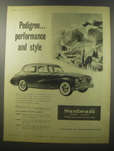 1955 Sunbeam Mark III Sports Saloon Ad - Pedigree.. Performance and style - $18.49