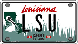 LSU Louisiana Novelty Mini Metal License Plate Tag - £11.77 GBP