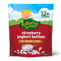 Raffertys Garden 12+ Months Strawberry Yoghurt Buttons Baby 28g - £57.32 GBP