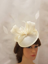 IVORY FASCINATOR  Fascinator Hat #Ivory, Champagne, Silver grey, Pink,Navy, Asco - £43.90 GBP