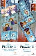 Disney Frozen II - Dominois Domino &amp; Memory Match Game Puzzle 2 Item SET - £12.60 GBP