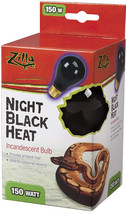 Zilla Night Black Heat Incandescent Bulb for Reptiles 150 watt - 1 count Zilla N - £12.93 GBP